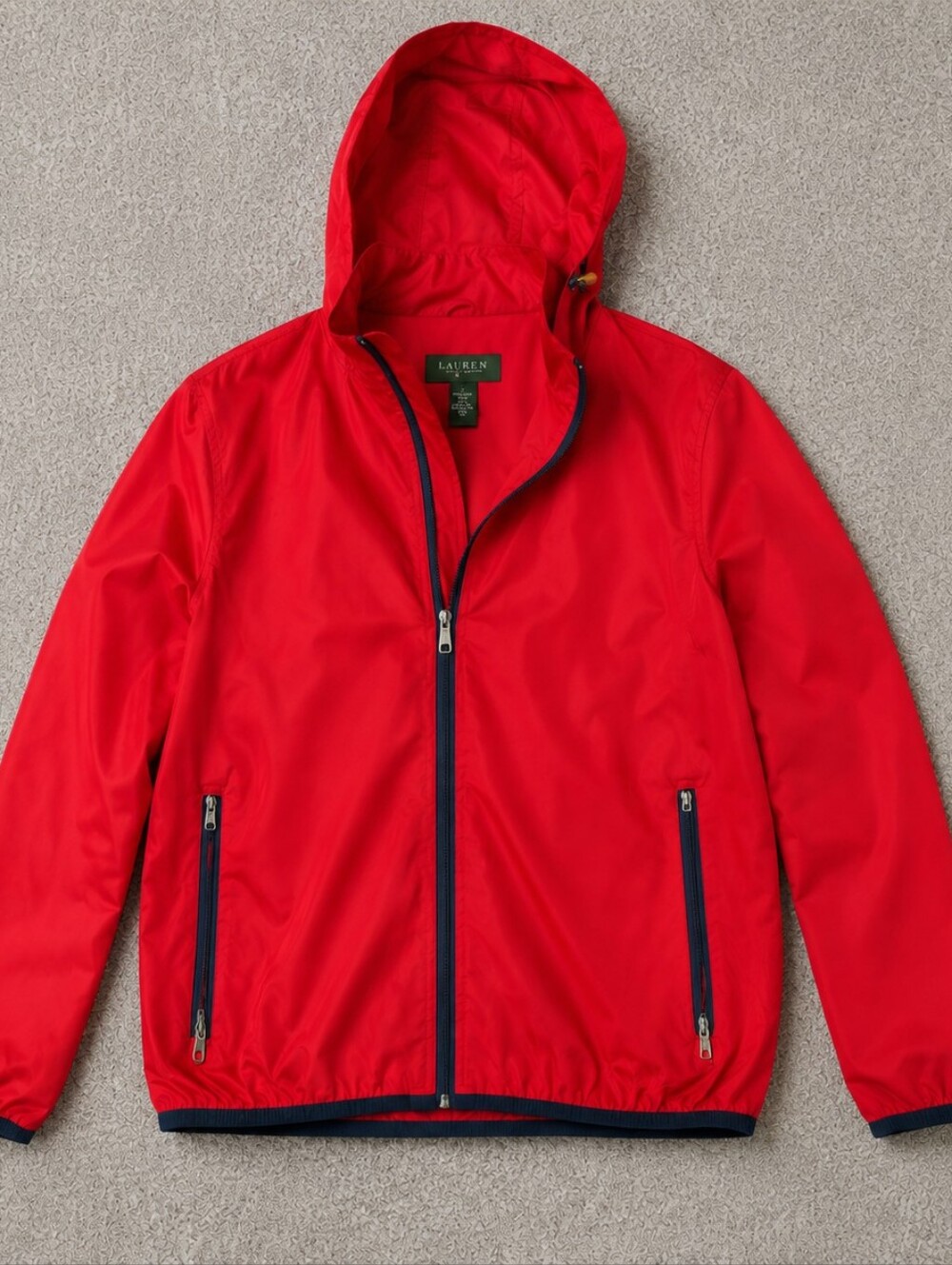 Eddie Bauer Red Hooded Lightweight Jacket